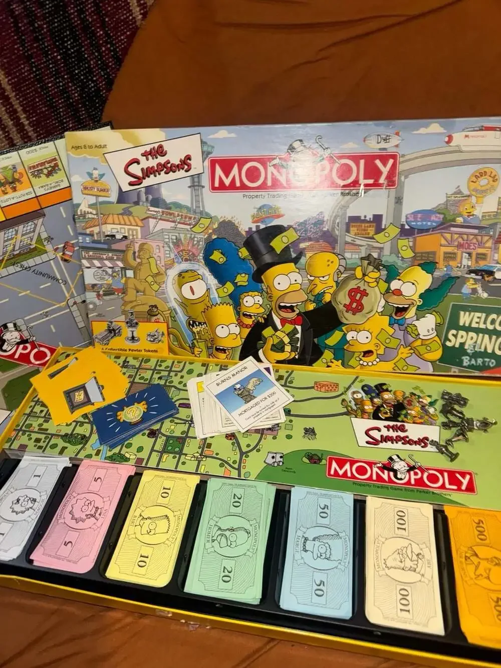 The Simpsons Monopoly Board Game Parker Brothers Hasbro